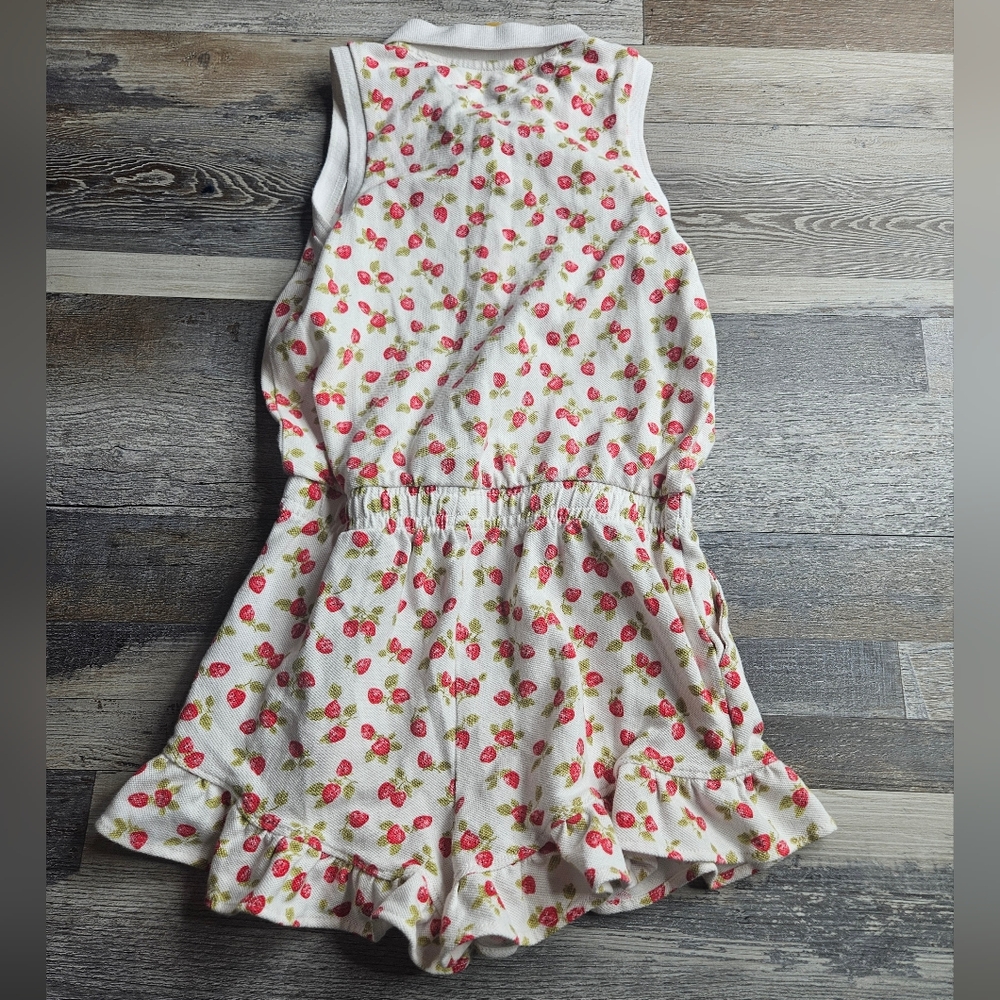 Polo Ralph Lauren Big Girl's Strawberry Print Romper Size 6 - Picture 7 of 7